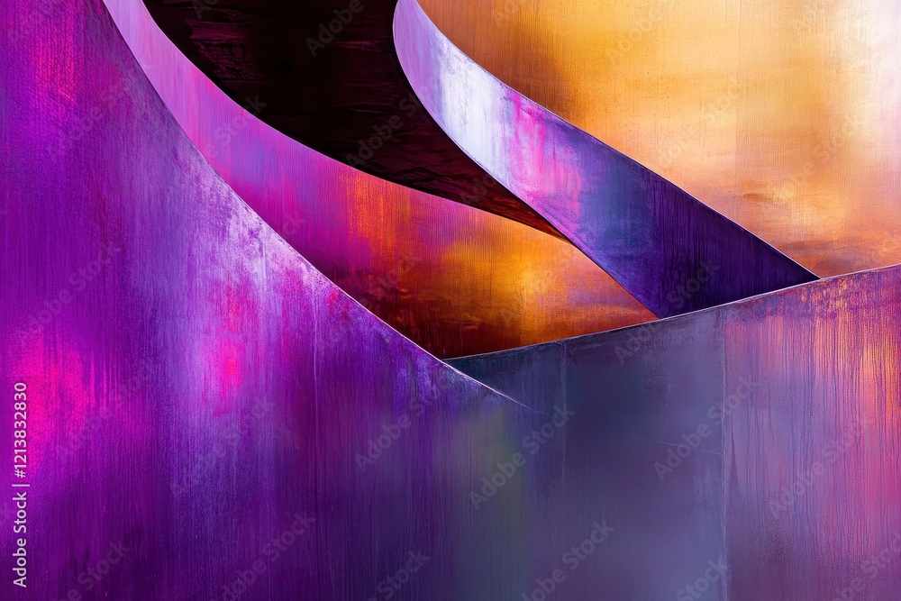 Poster vibrant swirls of color dance in abstract forms at dusk, creating a mesmerizing visual symphony of l