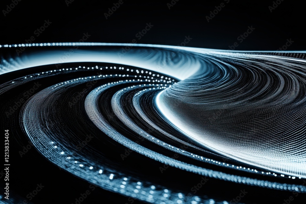 Poster flowing patterns of light create a mesmerizing visual display evoking the essence of creativity and 