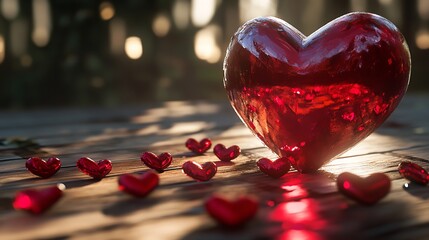 Valentine concept ,red heart background