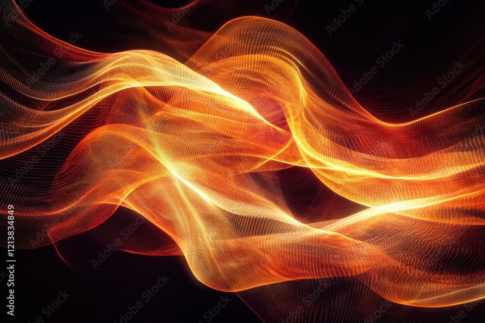 Poster vibrant flames dancing in a digital symphony of colors creating a captivating visual experience at n