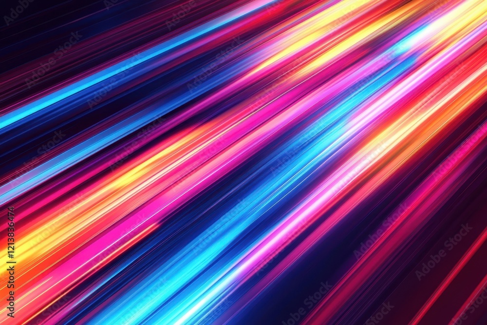 Poster vibrant light trails create a mesmerizing abstract pattern on a dark background in a digital art com