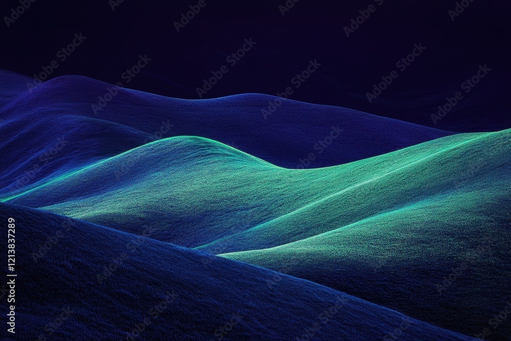 Poster mystical undulating hills bathed in soft twilight hues create a serene landscape of tranquility and 