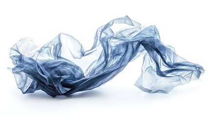 Fototapeta premium Crumpled plastic bottle trash isolated on white background. Environmental pollution