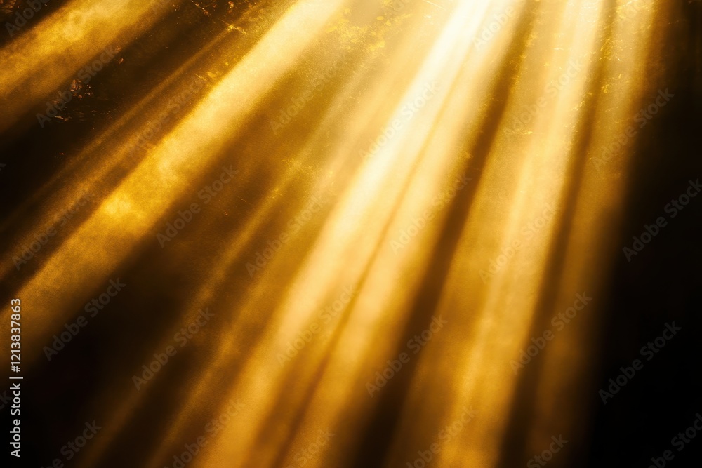 Poster golden rays of sunlight burst through the clouds, creating a breathtaking display of light and warmt