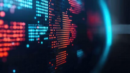 Obraz premium Global Economy Inflation Trade concept. Glowing Abstract Digital Visualization of Financial Trade Data and Trends