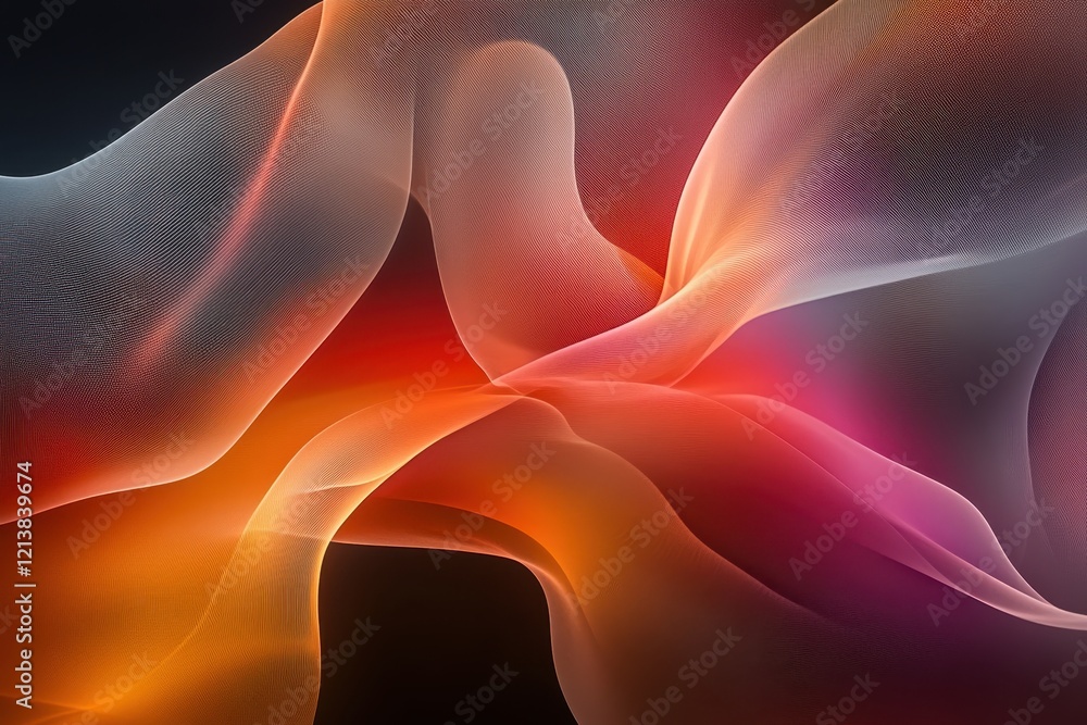 Aufkleber vibrant swirls of light and color dance in harmony, creating an enchanting abstract tapestry of hues