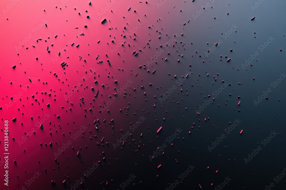 Poster intricate patterns of particles dance in vibrant hues against a dark background, creating a mesmeriz