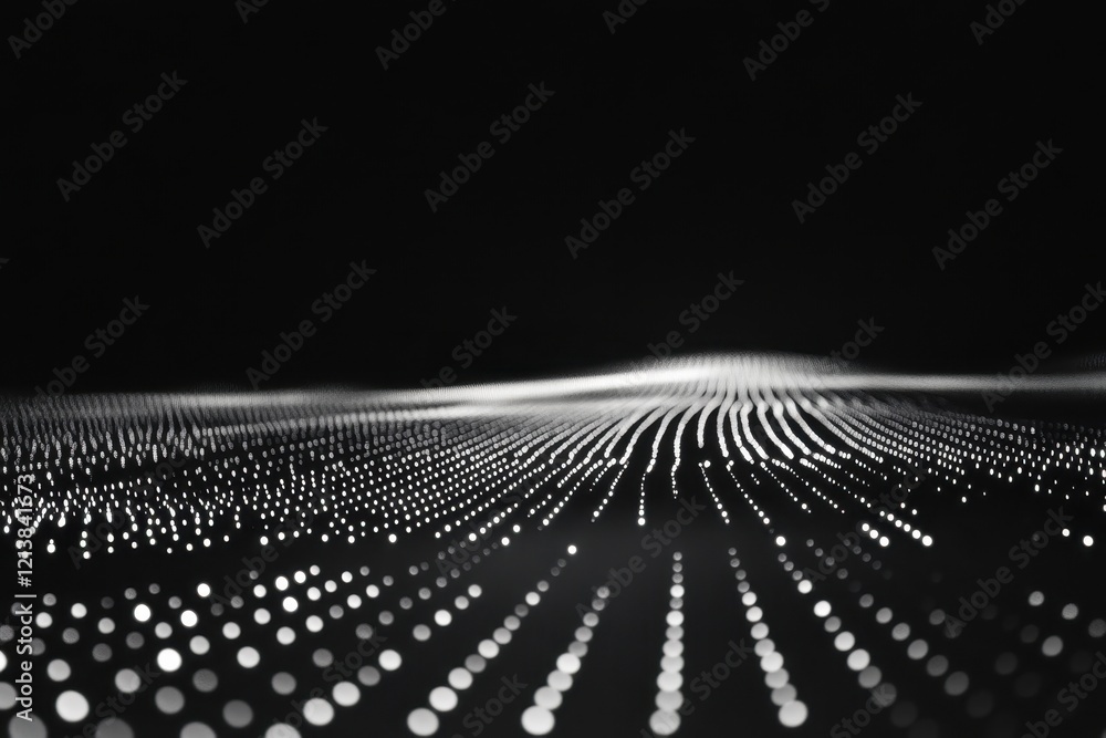 Poster captivating patterns of light and shadow creating an ethereal landscape in a monochromatic world. ge