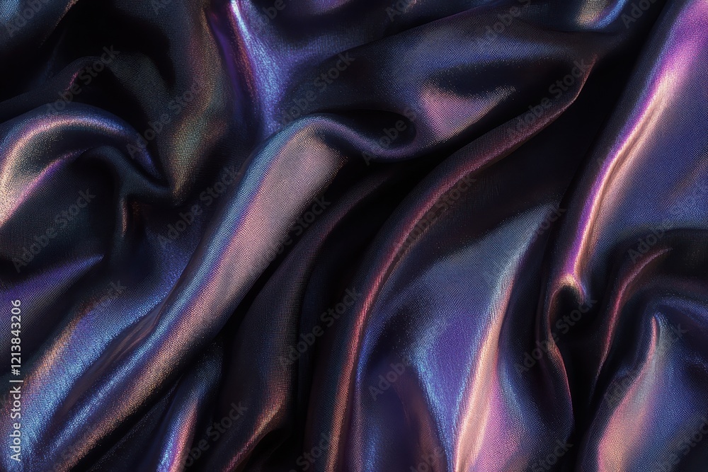Poster elegant folds of shimmering fabric in deep hues captured in soft light create a majestic atmosphere 