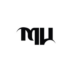 MU monogram logo design letter text name symbol monochrome logotype alphabet character simple logo