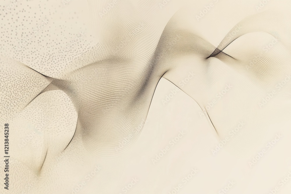 Poster delicate swirls and soft lines create an ethereal atmosphere in a minimalist art piece reflecting se