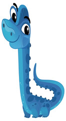 cartoon scene with happy prehistoric animal tyrannosaurus trex velociraptor dino dinosaur smiling and walking isolated on white background illustration for kids