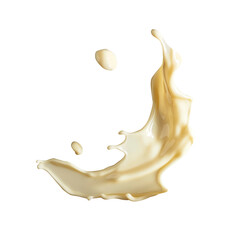 A dynamic splash of smooth, creamy mayonnaise isolated on a white background, emphasizing its rich texture and fluid motion—perfect for culinary or advertising designs