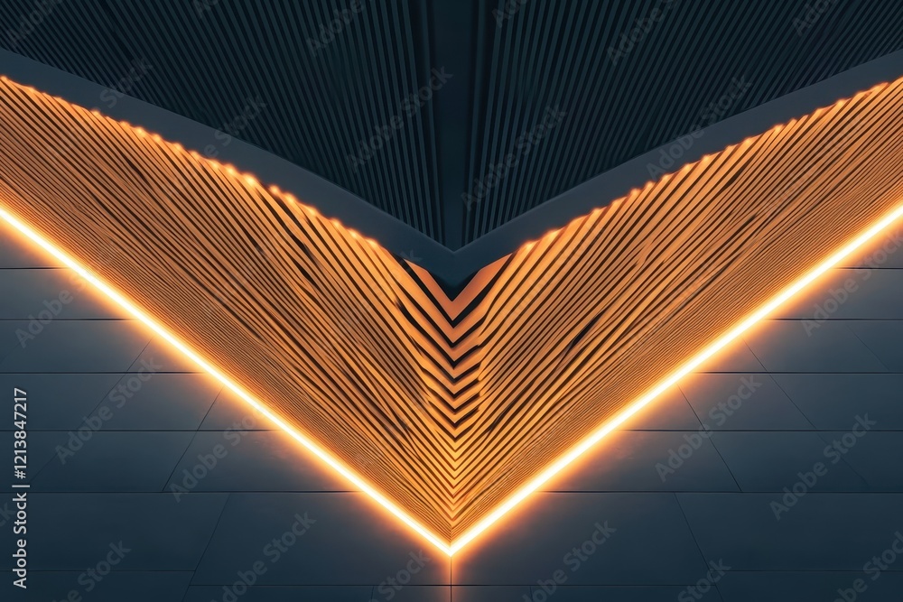 Poster intricate patterns of light and shadow create a mesmerizing effect in a modern architectural corner 