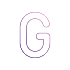Letter G icon isolated on a white background. Vector illustration.