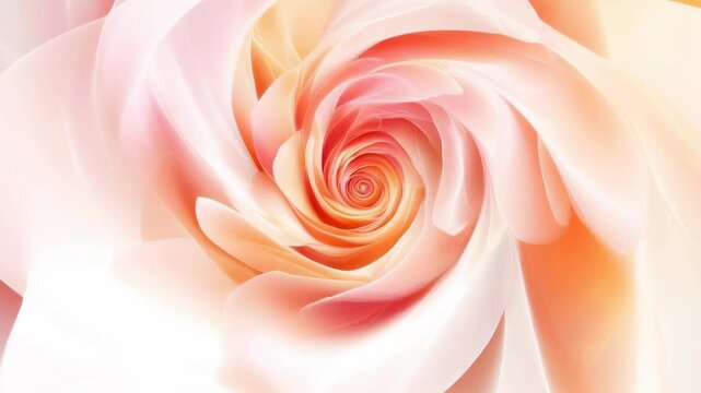 Soft pink and white rose in a swirling pattern, symbolizing beauty and elegance, perfect for decor