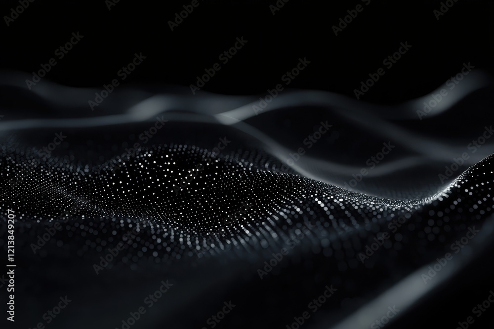 Poster textured waves of light dance across a dark surface in a captivating display of elegance and mystery