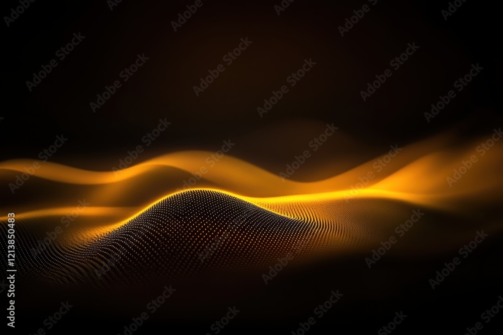 Aufkleber waves of golden light dance across a dark landscape, creating a mesmerizing visual symphony of color