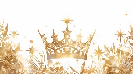 Glittering birthday crowns with intricate details displayed on a clean white background.