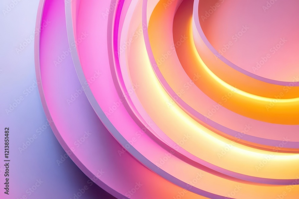 Aufkleber colorful swirling shapes create a mesmerizing effect of light and shade in a vibrant abstract design