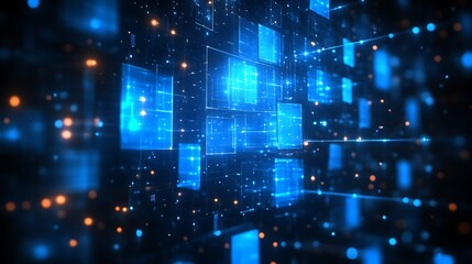 Abstract Digital Network Data Flow Visualization