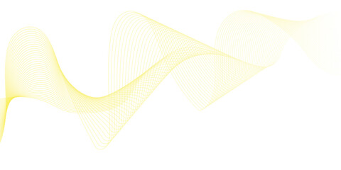 Abstract background with yellow smooth lines. Banner design template. Vector illustration.