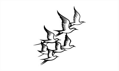 cute bird vector art illustration