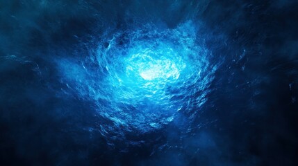 Fototapeta premium A luminous deep blue background with a central glow effect and a gradient that fades into darker tones at the edges.