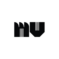 MV monogram logo design letter text name symbol monochrome logotype alphabet character simple logo