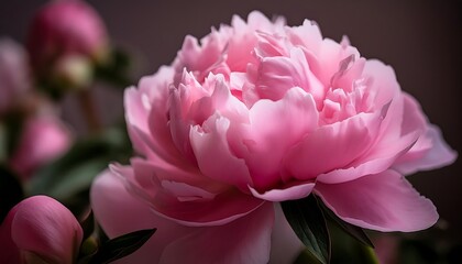 Stunning Pink Peony Bloom Close Up Flower Photography