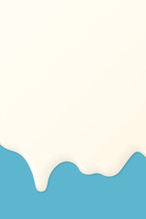 Fresh milk pouring on light blue vertical background graphic illustration have blank space.