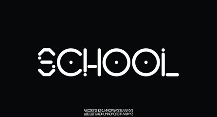 Modern minimal abstract alphabet fonts. Typography technology, electronic, movie, digital, music, future, logo creative font. vector illustration

