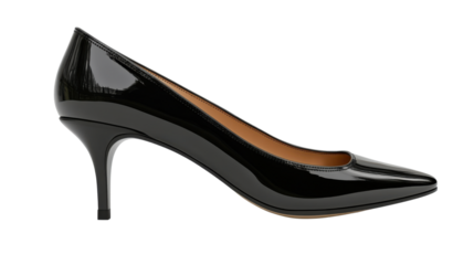 black shoes isolated on white background 