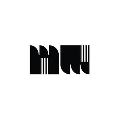 MW monogram logo design letter text name symbol monochrome logotype alphabet character simple logo