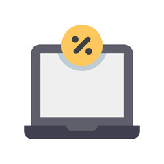 laptop discount flat style