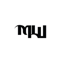 MW monogram logo design letter text name symbol monochrome logotype alphabet character simple logo