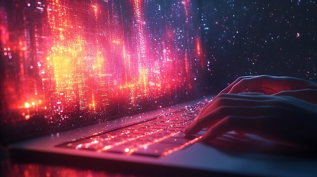 Breathtaking Celestial Fireworks Explosion in Starry Night Sky Displaying Vibrant Colors and Dazzling Illumination