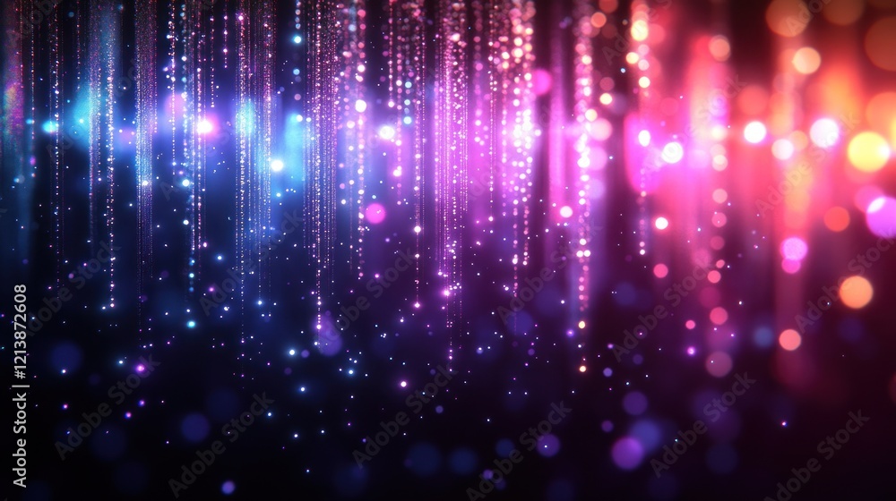 Poster colorful abstract light patterns with sparkling effects