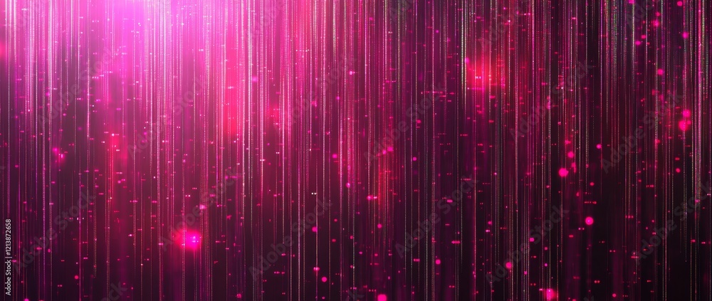 Poster colorful light patterns create an abstract background with vibrant vertical lines and glowing dots i