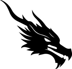 dragon head silhouette art