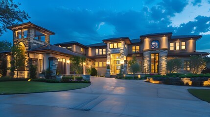 Construction of a luxury home with smart security features