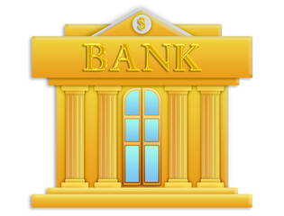 Luxurious Golden Bank of Wealth