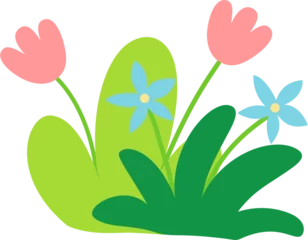 Fototapete Rund flower with bush illustration © Maggieway
