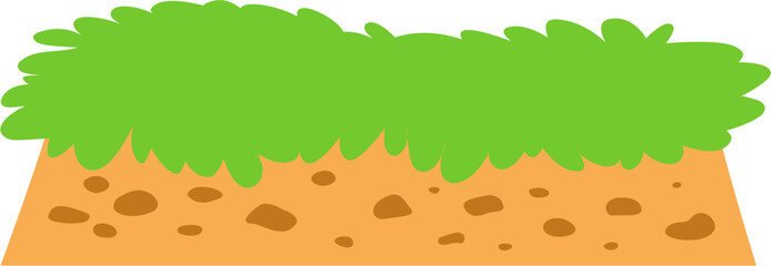 Soil with Grass Illustration