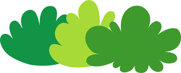 Cute Bush flat With Flower illustration