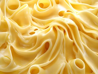 Luscious Pasta Swirls in Warm Hues Showcasing the Delicate Textures of Homemade Italian Cuisine