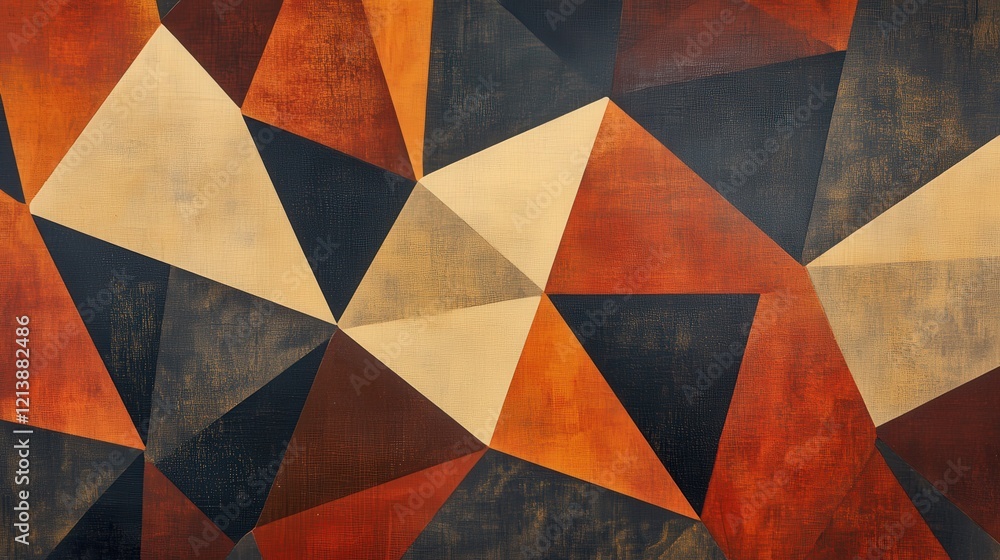 Poster abstract geometric triangle pattern design