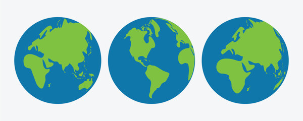 Earth World Vector isolated white background 