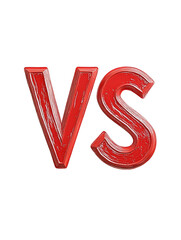 Dynamic vs symbol in bold red color design.