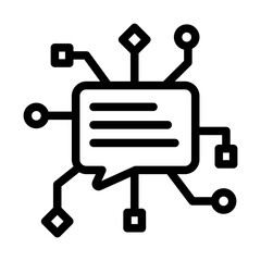 electronic chat outline style